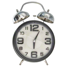 大鈴聲夜光鬧鐘 超亮燈光 時間設定鈕, 顏色隨機