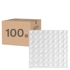 FANCY LIFE 防撞消音止滑貼 半球 100個, 1組, 10 x 1.5mm, 透明