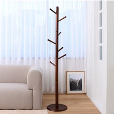 Iconic House簡約原木立式衣架, 胡桃木色