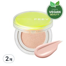 FEEV 完美貼合高光氣墊粉餅 15g, 02 Peach Dew, 2個