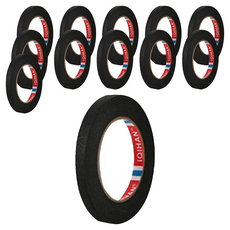 iQIHAN DADA 紙膠帶 15mm x 15m, 12個, 黑色