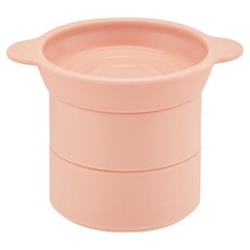 My Fluffy 寵物矽膠可調節高度堆疊系列2層餐盤, 珊瑚色, 1個