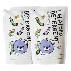 케이맘 랄라포포 유아용 세탁세제 목련향 리필, 2개, 1.3L
