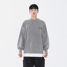 세인트페인 남녀공용 서클 피그먼트 오버핏 면 스웨트셔츠