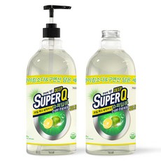 godsungby Super Deep Q 廚房清潔劑 1000ml x 2入 + 壓頭, 1套, 1L