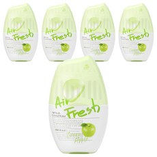 에어후레쉬 크리스탈워터 실내용 대용량 방향제 본품, 400ml, 5개, 그린애플향