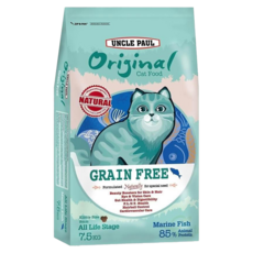 UNCLE PAUL 保羅叔叔 全齡貓用 無穀飼料 Marine Fish 7.5KG, 雞肉 + 海洋魚, 1袋