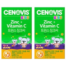 세노비스 키즈 트윈스 징크씨 아연+비타민C, 60정, 2개