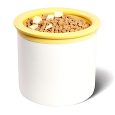 보울보울 국산 강아지 고양이 밥그릇 헬로 중형볼 3p 세트 15cm, 치즈옐로우, 1세트