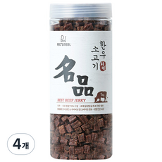 펫클럽 강아지 펫츠밀 한우 져키, 소고기, 1kg, 4개