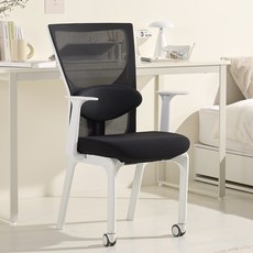 체어스코 허리 편한 학생 책상 공부의자 엘리트 허리받침세트, 딥블랙