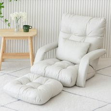 팬물산 이지라이프 6단 조절 패브릭 1인용 쇼파, 아이보리, 1개