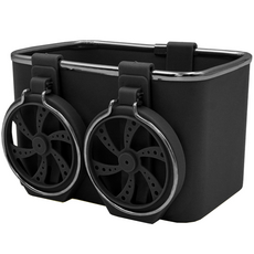 ACEPEED 車用中央扶手箱多功能杯架收納盒 C18, 黑色, 1個