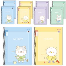 PENPIA 方格線圈筆記本, 10入, 隨機出貨