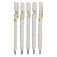 문구담 고급샤프 0.5mm 5p, 화이트, 1세트