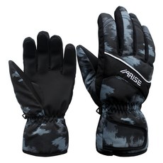 ARISE 男款滑雪手套 AWGA027, 黑色