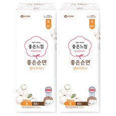 GOODFEEL 棉質護墊, 長型(17.5cm), 69片, 2包