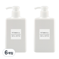 DM 뷰티 화장품 펌프 공병 450ml, 화이트, 6개