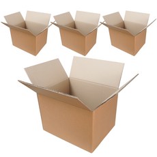 코멧 우체국 규격 종이 택배박스, 브라운, 4개
