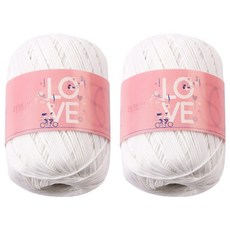 可愛的針織紗, 145白色, 2個