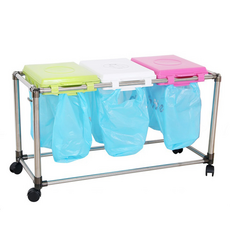 LIVING HAPPY 迷你資源回收分類桶 3入, 1個, 混合顏色