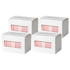 Monolike Arte 遮蔽膠帶 5 件套, 粉紅色, 4組