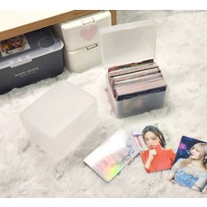 주앤지 포토카트 보관함 탑로더 정리함 케이스, 소형, 반투명, 2개