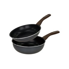 Silvat IH感應爐適用Carino系列鍋具組, 平底鍋24cm+深炒鍋24cm, 混色, 1組