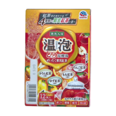 EARTH 地球製藥 ONPO 溫泡 清爽碳酸水溫泉入浴劑 水果紅茶 12個, 540g, 1盒