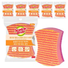 스카치브라이트 3M 올인원 망사 제로 스크래치 수세미, 1개, 6개