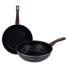 Silvat IH電磁爐適用Signature鍋具2件組, 平底鍋 28cm+炒鍋 28cm, 混色, 1組