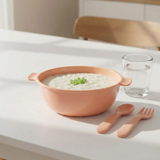 리빙메이트 PC 얌얌 다이어트 식판볼, 피치 핑크, 1개