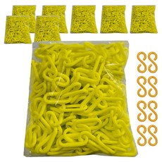 DONGKWANG SAFETY 鏈條 + 塑膠連接環, 8包, 黃色