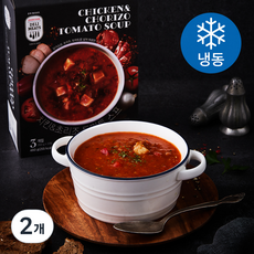 존쿡델리미트 치킨 & 초리조 토마토 스프 3팩 (냉동), 480g, 2개