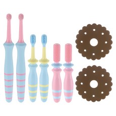 Richell 利其爾 TLI幼兒牙刷組 STEP1 6個月, 混色, 2組