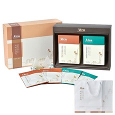 GwangyangeGamyeon 人蔘茶茶包禮盒組+提袋, 原味 1.2g 10入+混合口味 1.2g 10入, 1組