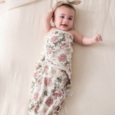 Starbean 新生兒用圖案魔鬼氈純棉包巾 M