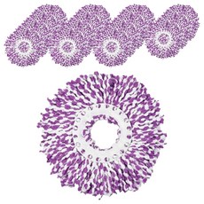 월드크린 핸드 스핀 회전 통돌이 밀대 걸레 리필 퍼플화이트, 16개