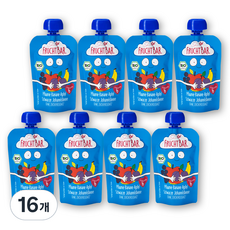 FRUCHTBAR 孩童綜合果泥, 李子+香蕉+蘋果+黑醋栗混合口味, 16個