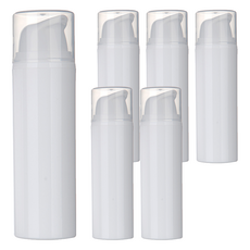 扣環式真空精華液瓶 50ml, 白色, 6個