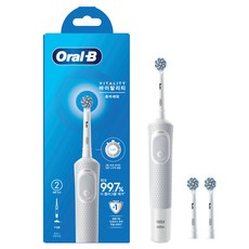 Oral-B電動牙刷D100活力超細白, 3710, 1個, 白色