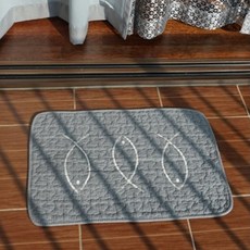 북유럽 모던 피쉬 발매트, 그레이