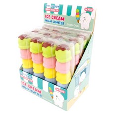 위드나 아이스크림 형광펜 82-0021 12p, GREEN, PINK, YELLOW, BLUE(형광펜), 1개