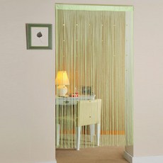 Cotton Field 棉花田傢飾 晶亮串珠線簾, 蘋果綠