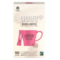 IBREW 榛果風味即溶黑咖啡隨身包, 1g, 100條, 1盒