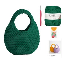 Yana Emily 蛋包 DIY 包, 1套, 20個森林綠（背面），隨機發貨（鉤針，單圈）