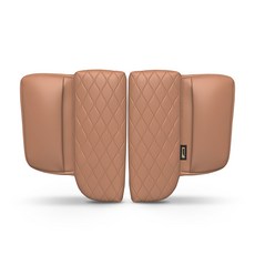 AIMBAN BMW X5 X6 X7 雙開式汽車中央扶手箱墊組, 干邑棕, 1套