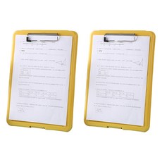 Moneypool 糖果色 A4 收納文件板夾, 2個, 糖果黃