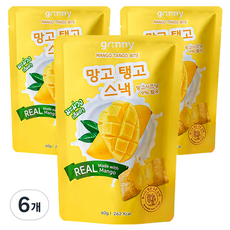 그리니 크림 바이트 망고 탱고 스낵, 60g, 6개