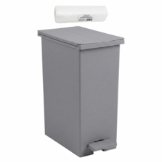 Promade Tools Mod靜音腳踏式對開垃圾桶, 暖灰色